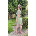 Vestido Liz Verde Bordado