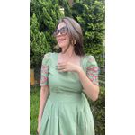 Vestido Liz Verde Bordado