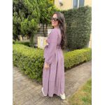 Chemise Patricia Roxo Estampado
