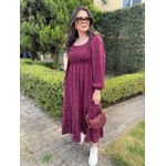 Vestido Rafaela Roxo Poá