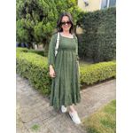 Vestido Rafaela Poá Verde Musgo