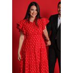 Vestido Catarina Vermelho Coração Plus 