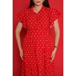 Vestido Catarina Vermelho Coração Plus 