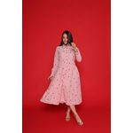 Chemise Lovers Rosa Listrado Corações