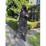 Vestido Emili Preto Estampado 