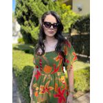 Vestido Clarice Verde Mix Estampas