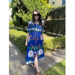 Vestido Miriam Azul Mix Estampas