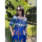 Vestido Miriam Azul Mix Estampas