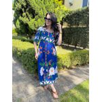 Vestido Miriam Azul Mix Estampas