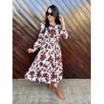 Vestido Mariah Animal Print Marrom