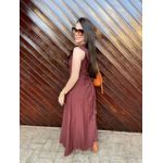 Vestido Estela Marrom