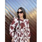Vestido Mariah Animal Print Marrom
