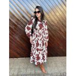 Vestido Mariah Animal Print Marrom