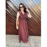 Vestido Estela Marrom