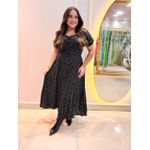 Vestido Nataly Preto poá