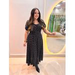 Vestido Nataly Preto poá