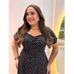 Vestido Nataly Preto poá