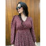 Vestido Iara Vinho Liberty