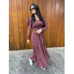 Vestido Iara Vinho Liberty