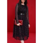 Vestido Eliza Preto Cereja