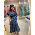 Vestido Catarina Azul Marinho Liberty