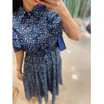 Vestido Catarina Azul Marinho Liberty