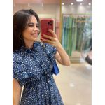 Vestido Catarina Azul Marinho Liberty