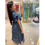 Vestido Catarina Azul Marinho Liberty