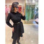 Vestido Milena Preto Poá