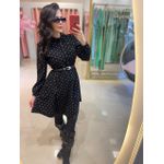 Vestido Milena Preto Poá