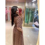 Vestido Amelia Marrom Estampado 