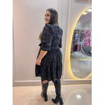 Vestido Bia Preto Estampado