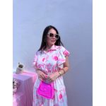 Vestido Catarina Estampado Rosa Plus