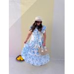 Vestido Catarina Estampado Azul 