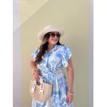 Vestido Catarina Estampado Azul 