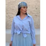 Camisa Adele Risca de Giz Azul