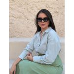 Camisa Adele Risca de Giz Verde Menta