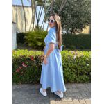 Vestido Beatriz Azul Plus