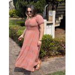 Vestido Nataly Bege Estampado