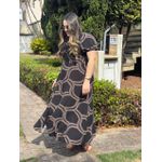 Vestido Nataly Preto Estampado
