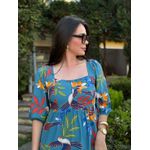 Vestido Melina Azul Estampado