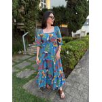 Vestido Melina Azul Estampado