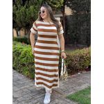 Vestido Gisele Off White Listrado