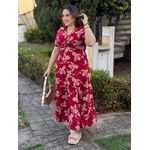 Vestido Brenda Vermelho Floral