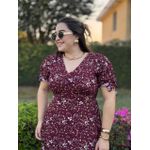 Vestido Mariana Vinho Liberty