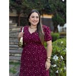 Vestido Adriana Vinho Liberty