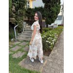 Vestido Catarina Bege Estampa Safari Plus