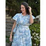Vestido Catarina Azul estampa Safari