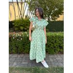 Vestido Catarina Verde Poá Plus