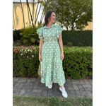 Vestido Catarina Verde Poá Plus